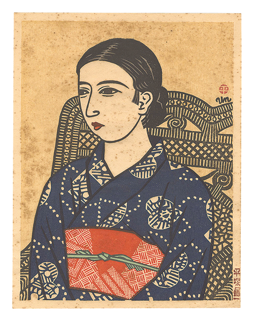 平塚運一「少女像」