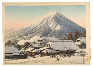 Kawase Hasui / Cleaning after a snowfall, Yoshida