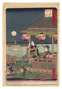 Pride of Tokyo: Eight Views of Famous Places / Autumn moon at Takanawa / Hiroshige II