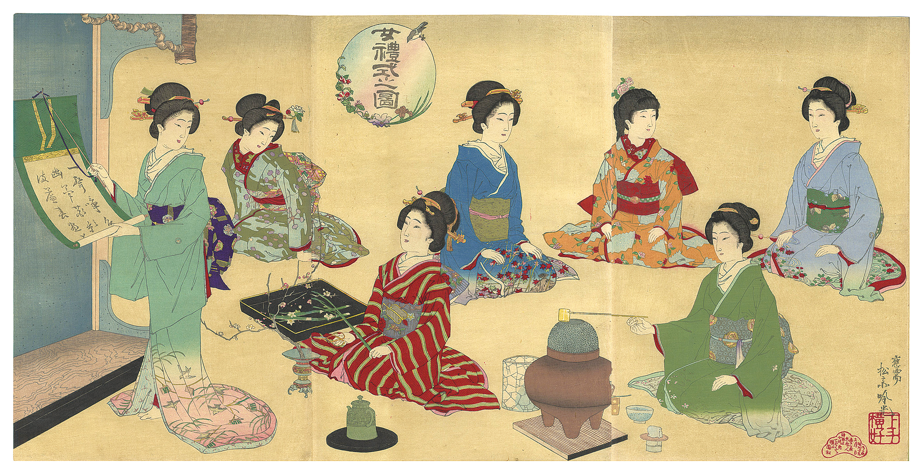吟光（銀光）「女礼式之図」