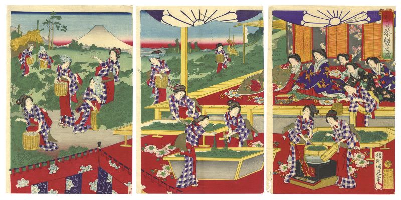 Chikanobu “Tea Making in Early Summer”