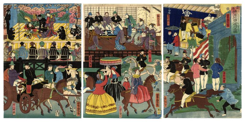 芳虎「武州横浜外国人遊行之図 」