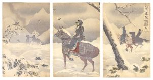 清親「第一軍斥候騎兵」