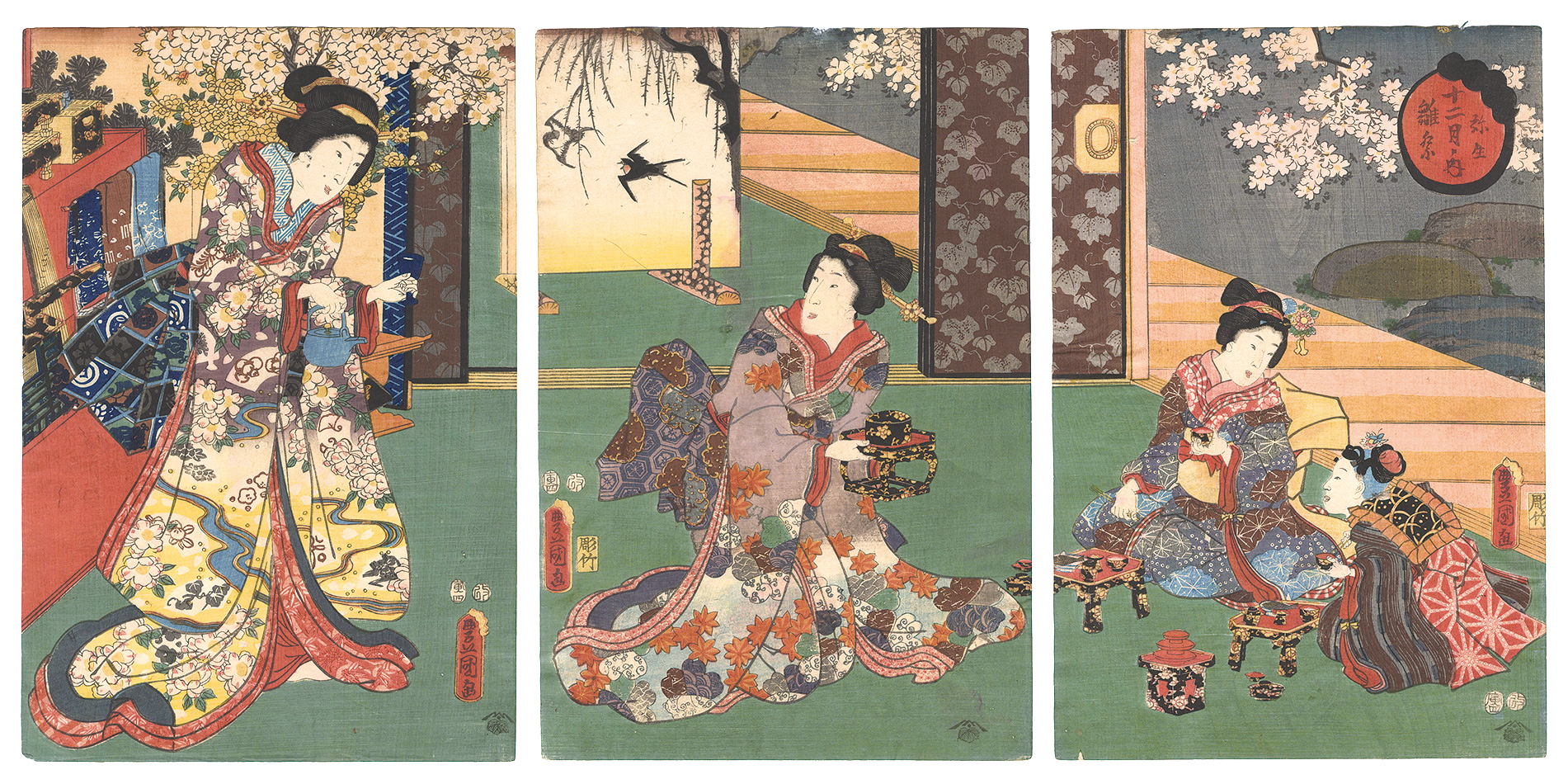 Toyokuni III “The Twelve Months / The Third Month: The Doll Festival”
