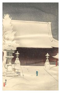 川面義雄（根来莱山）「浅草寺」