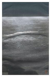 川面義雄（根来莱山）「品川の夜」