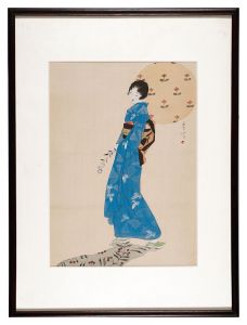 山川秀峰「美人画」