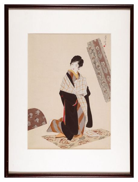山川秀峰「美人画」