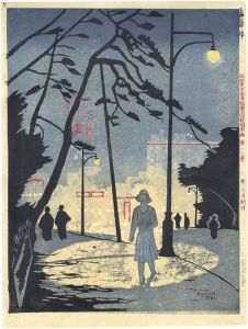 Koizumi Kishio / Showa-Tokyo Scenery Prints One Hundred Pictures Promulgated Painting The seventeenth scene Ueno Park, Yamashita