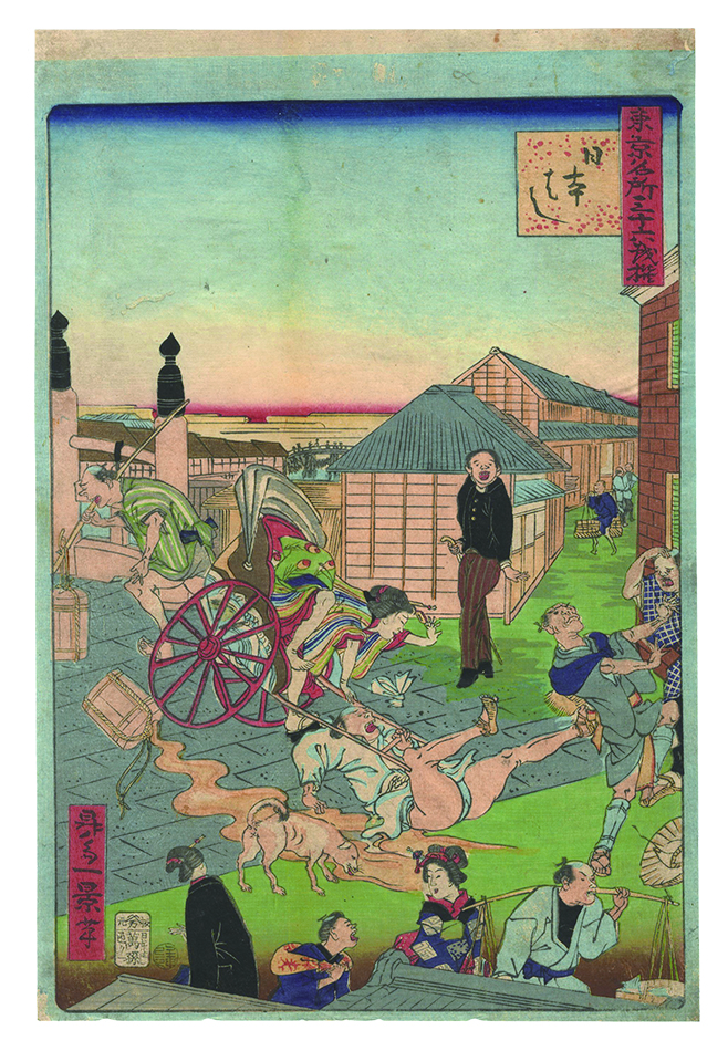 Ikkei “Thirty-six Amusing Views of Famous Places in Tokyo / Nihonbashi”