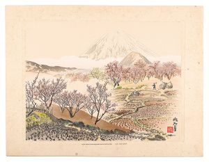 定方塊石「下曽我の梅林と富士」
