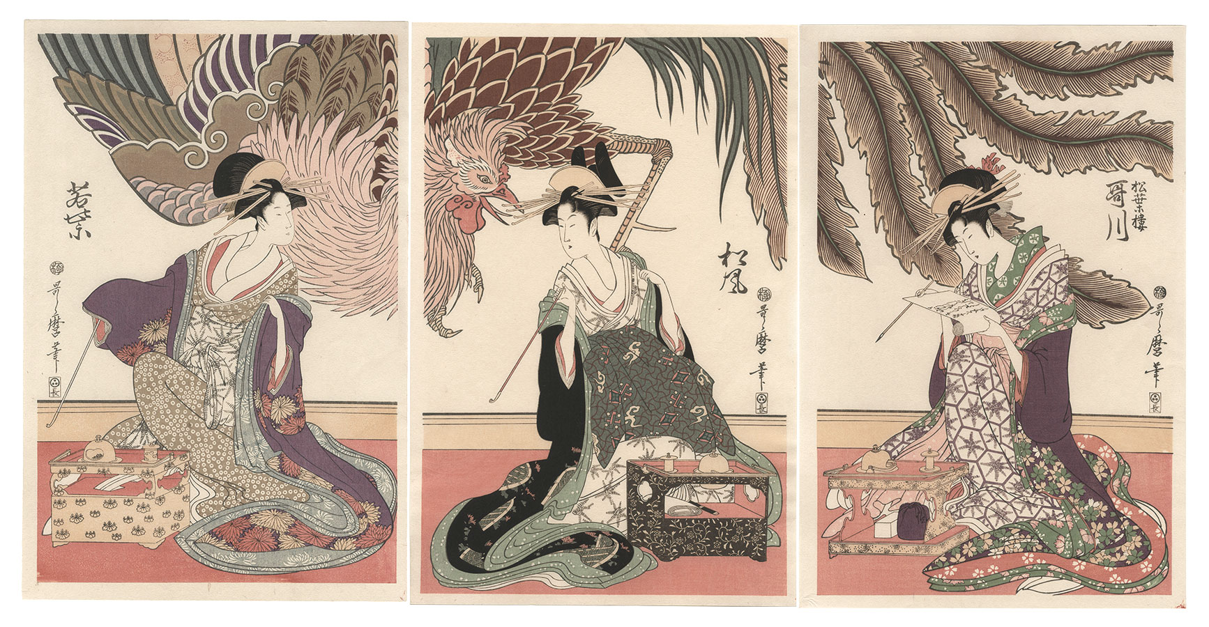 Utamaro “Royal poet Wakamurasaki of the Matsuba-ro【Reproduction】”