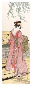 豊広「舟つき場の美人【復刻版】」