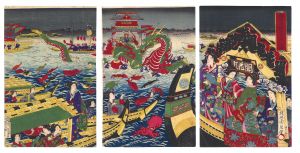 周延「両国水神祭夕涼の景」