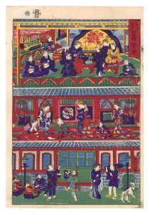 豊重二代「武陽横浜神風楼賑之図」