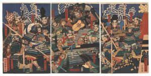 Sadahide / Hashiba Hisayoshi and His Retainers [羽柴久吉公陣幕武将図]