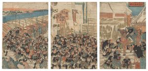 国芳「忠臣蔵義士両国橋引取之図」