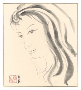 細川宗英「自筆画色紙」