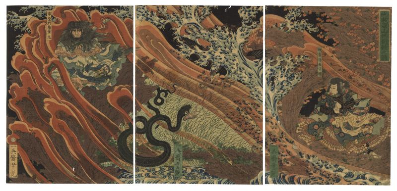 Yoshitsuya “Competition between the Two Bandits with Magical Powers in the Deep Mountain”