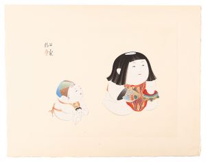 西沢笛畝「御所人形十二題　第八 鶏合」