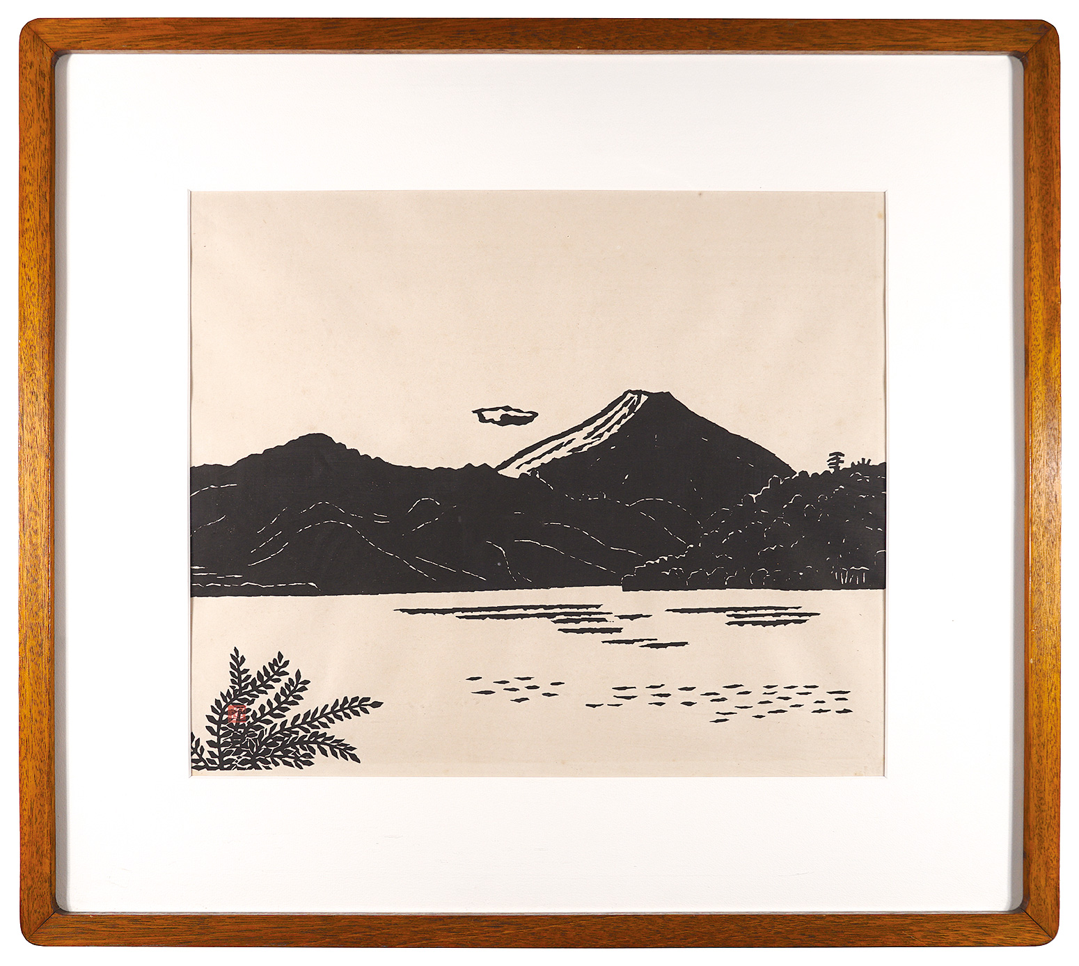 平塚運一「山湖（箱根）」