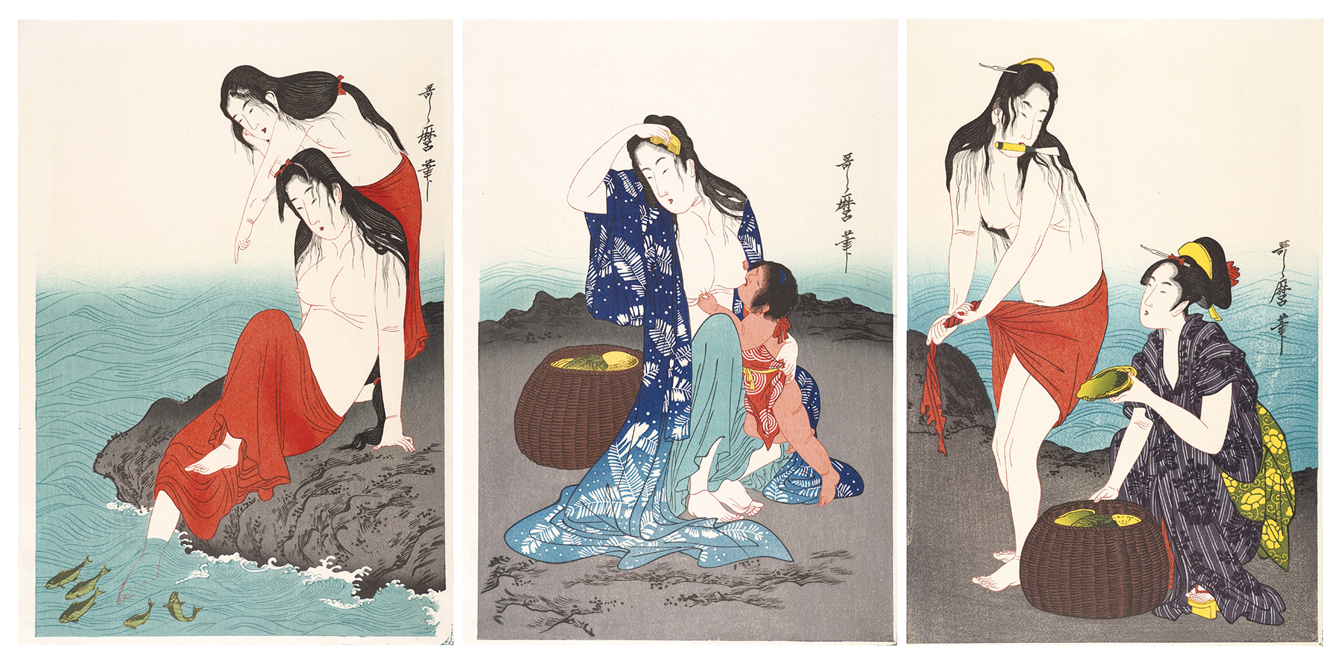 Utamaro “Abalone Divers【Reproduction】”