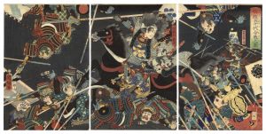 国綱「佐枝犬千代合戦之図」