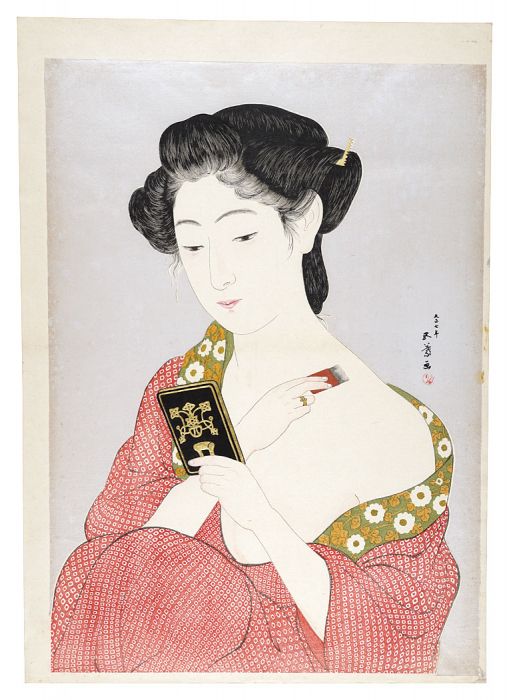 橋口五葉「化粧の女」