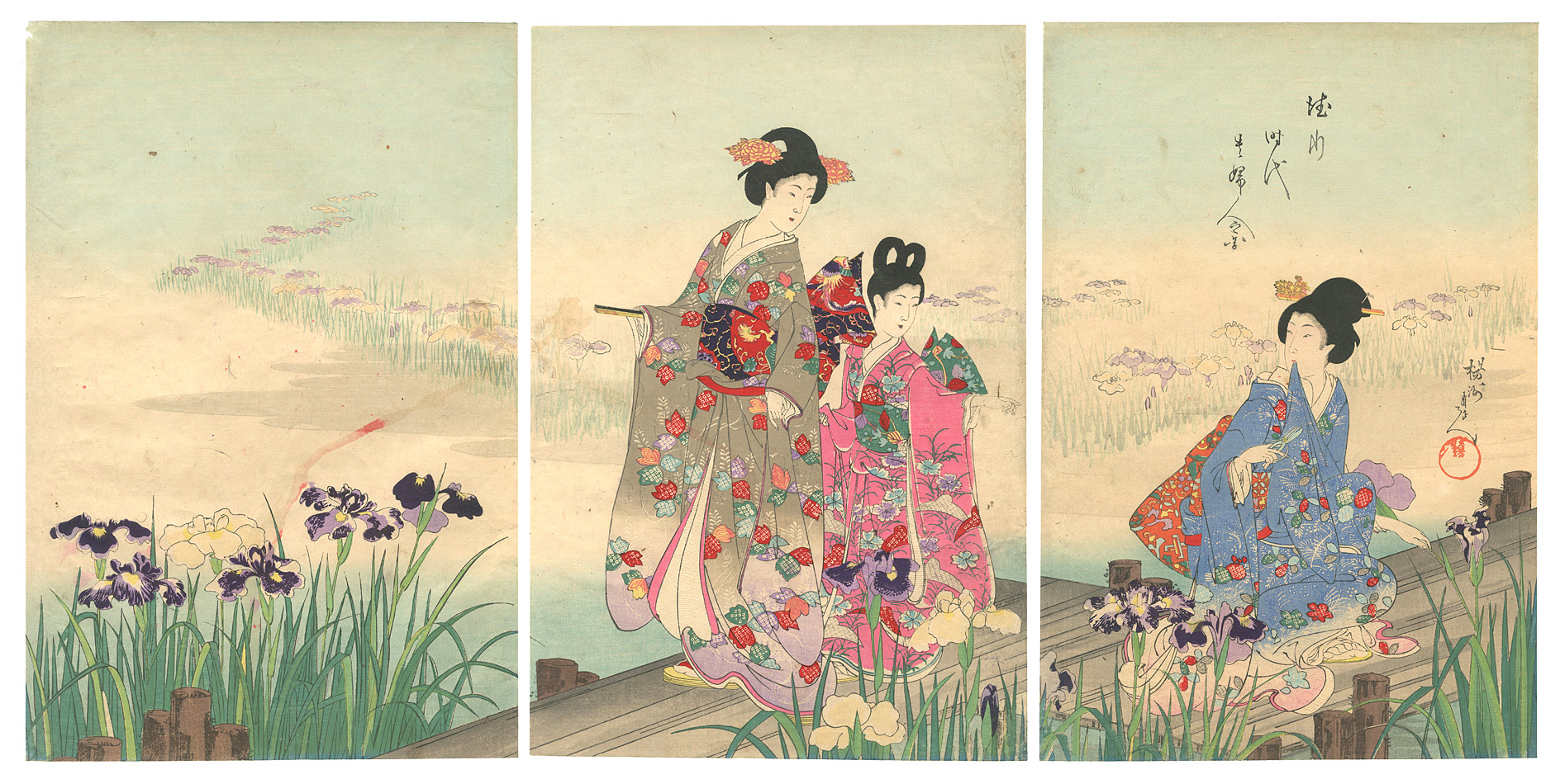 周延「徳川時代貴婦人之図」