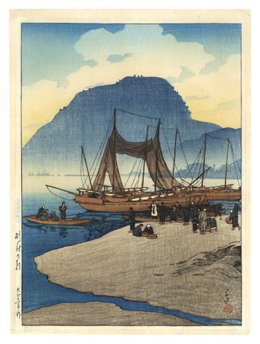 Kawase Hasui “Selection of scenes of Japan / Morning at Beppu ”