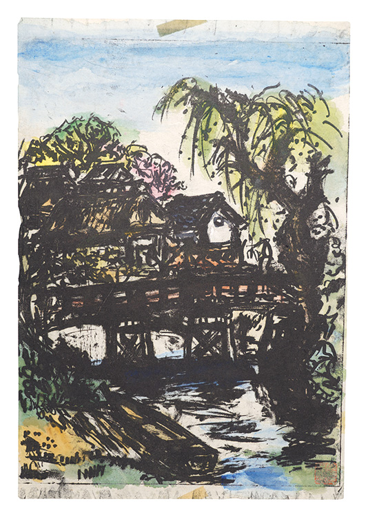 Saito Tokusaburo “Hanga New One Hundred Views of Japan / Itako”