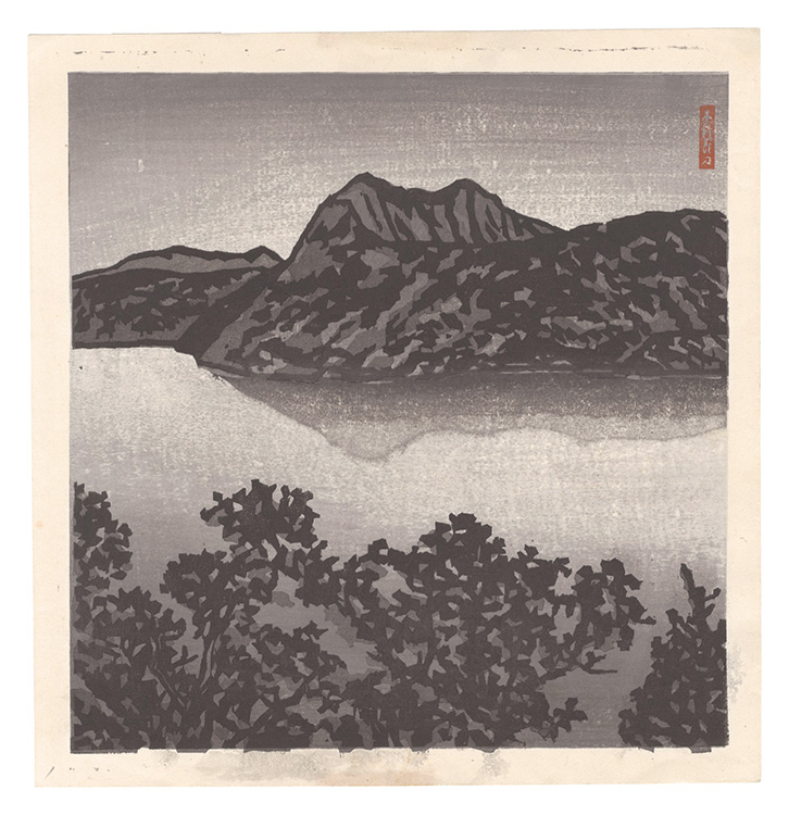 Shimosawa Kihachiro “Hanga New One Hundred Views of Japan / Lake Mashu”