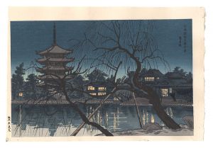 徳力富吉郎「奈良興福寺塔早春夕暮」