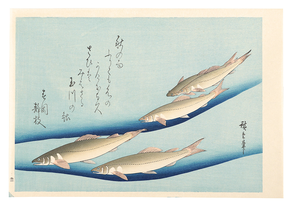 広重初代「魚づくし　鮎【復刻版】」