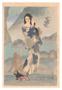 自筆画　中村扇雀 高野聖のゆきぢ　／　名取春仙