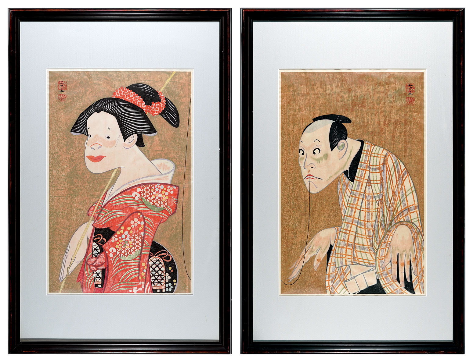 Tsuruya Kokei “Ugly Girl from "Tsuri Onna"/Young Man from "Tsuri Onna"”