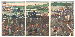 芳虎「楠千劔破篭城之図」