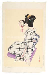 現代美人風俗五態　丸髷　／　志村立美