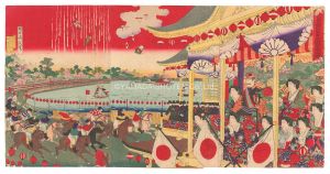 周延「上野不忍競馬ノ図」
