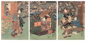 Toyokuni III / The Garden in Spring [はるの庭]