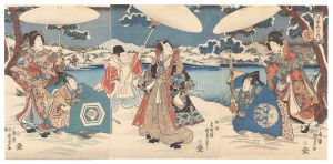 国貞二代「月雪花の内　雪」