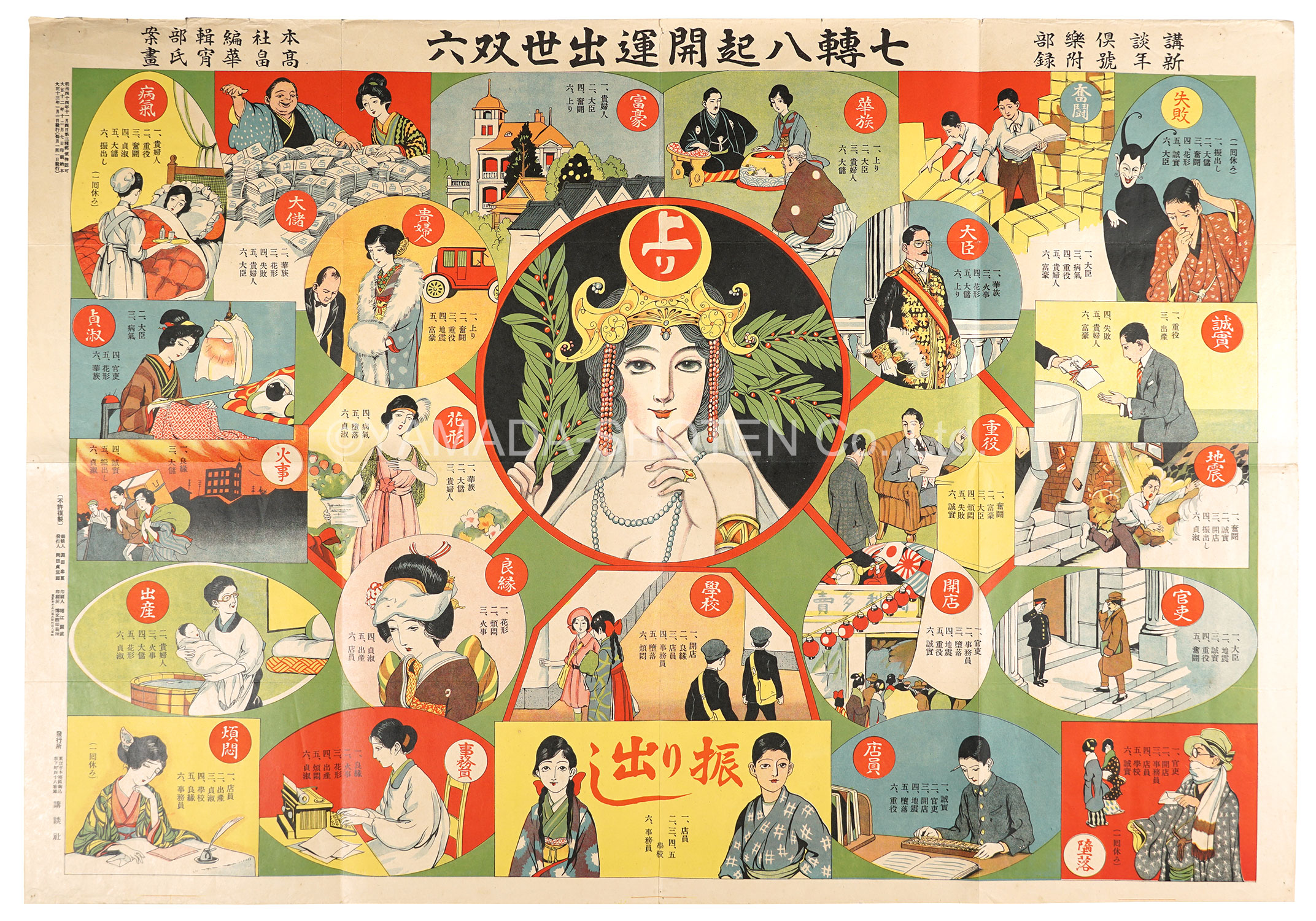 Takabatake Kasho “Sugoroku of Luck and Success: Fall Down Seven Times, Get Up Eight”