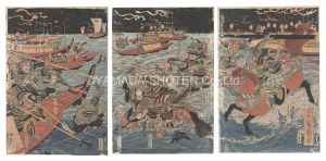 Eisen / The Battle of the Minamoto and Taira Clans at Yashima [源平八島合戦之図]
