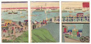 芳虎「高輪蒸気車之図」