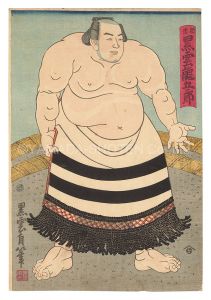 相撲絵　肥後 黒雲龍五郎