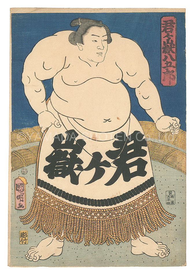 国明「相撲絵　君ヶ嶽八五郎」