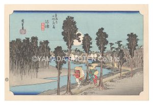 広重初代「東海道五十三次（保永堂版）　沼津 黄昏図【復刻版】」