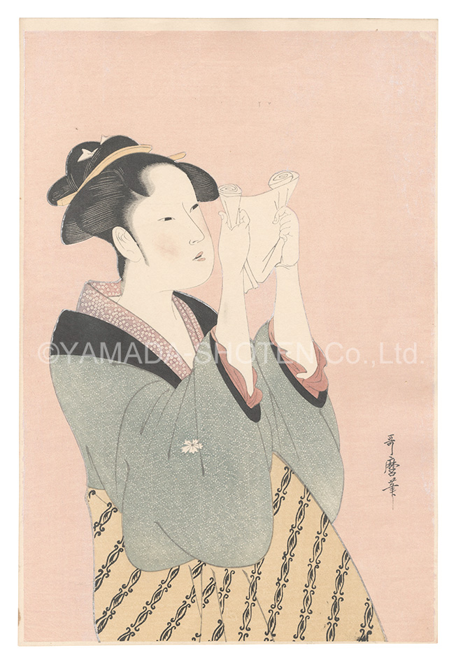 Utamaro “Ten Classes of Women's Physiogonomy / Woman Reading a Letter【Reproduction】”