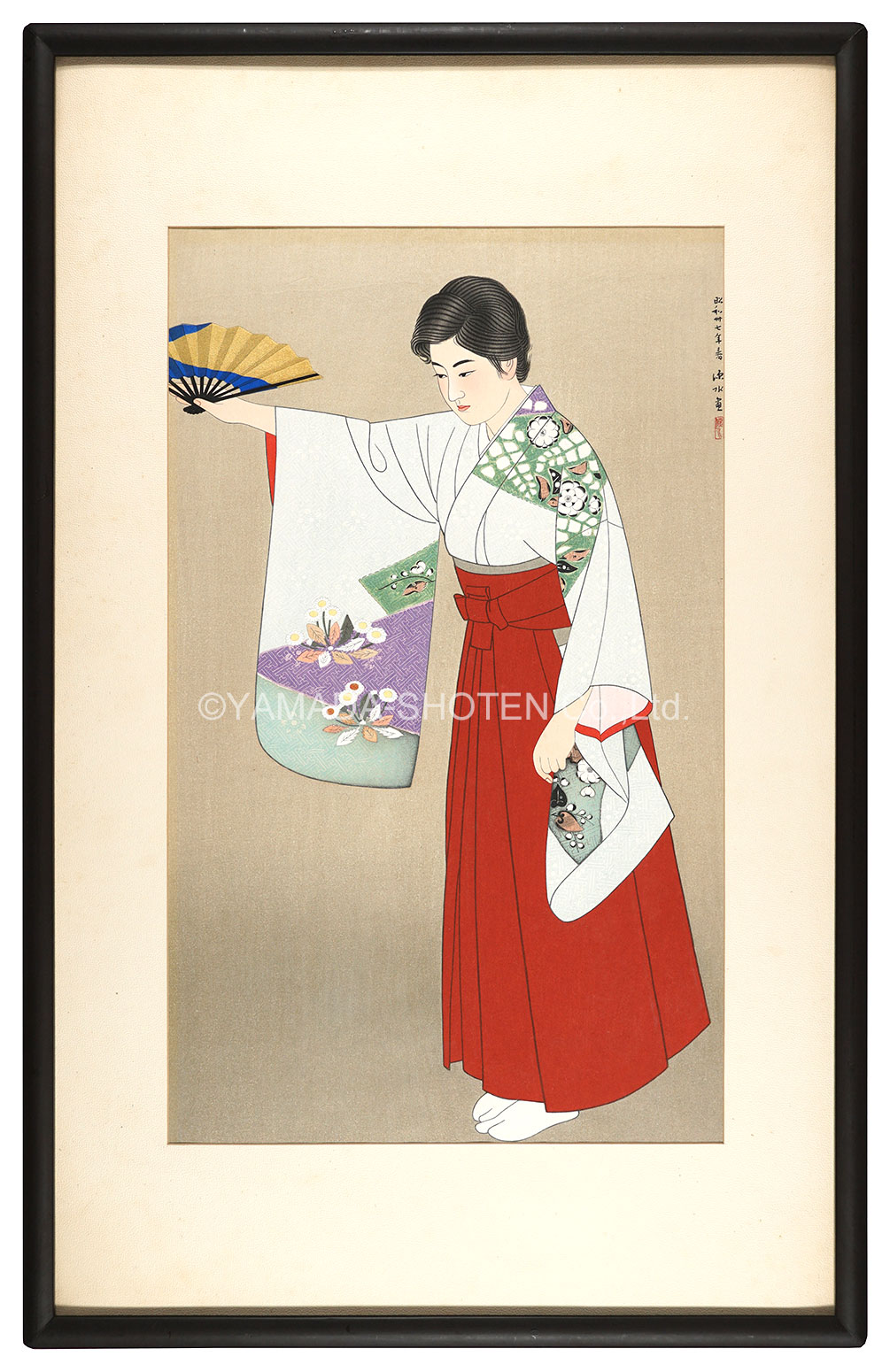 伊東深水「仕舞・熊野 」