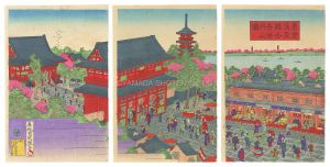 Kuniteru III / Kannon Temple in Asakusa, Tokyo [東京浅草観世音境内之図]